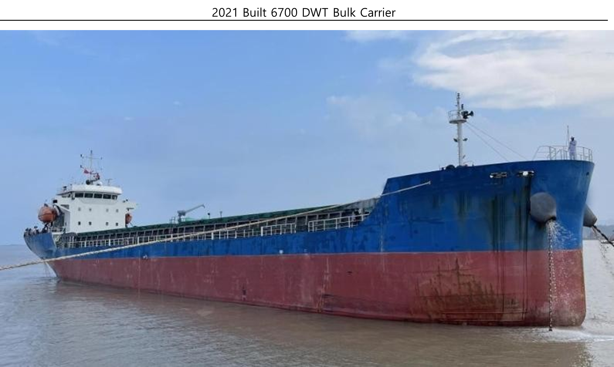 2021 Built 6700 DWT Bulk Carrier